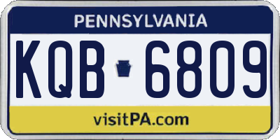 PA license plate KQB6809