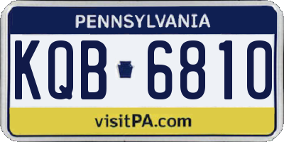 PA license plate KQB6810