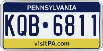 PA license plate KQB6811