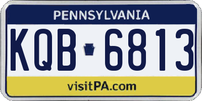 PA license plate KQB6813