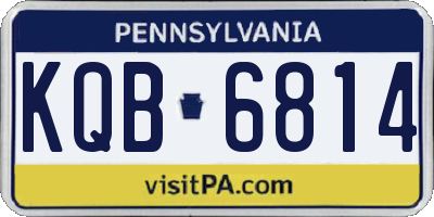 PA license plate KQB6814
