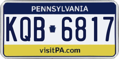 PA license plate KQB6817