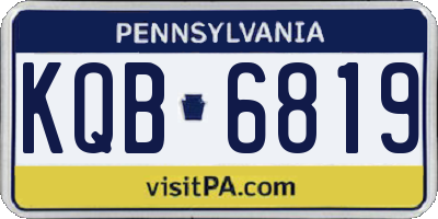 PA license plate KQB6819