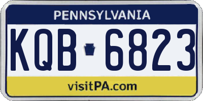 PA license plate KQB6823
