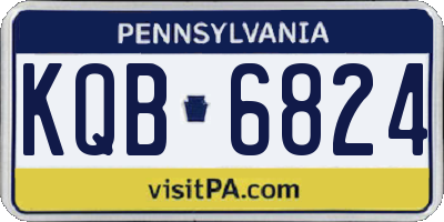 PA license plate KQB6824