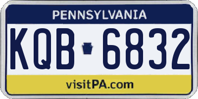 PA license plate KQB6832