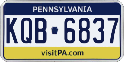 PA license plate KQB6837