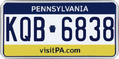 PA license plate KQB6838