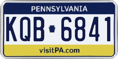 PA license plate KQB6841
