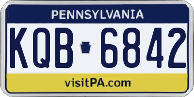 PA license plate KQB6842