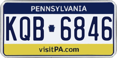 PA license plate KQB6846