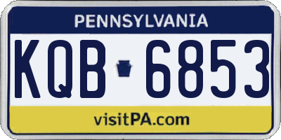 PA license plate KQB6853