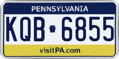 PA license plate KQB6855