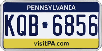 PA license plate KQB6856