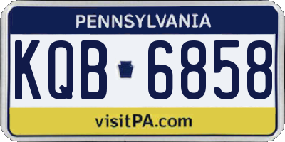 PA license plate KQB6858