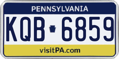 PA license plate KQB6859