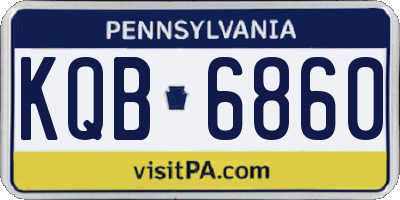 PA license plate KQB6860