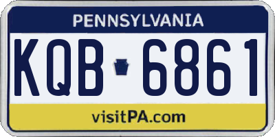 PA license plate KQB6861