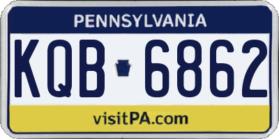PA license plate KQB6862