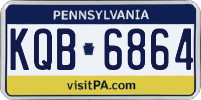 PA license plate KQB6864