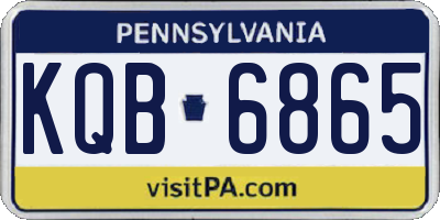 PA license plate KQB6865