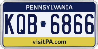 PA license plate KQB6866
