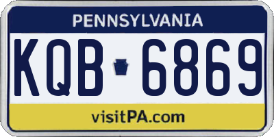 PA license plate KQB6869