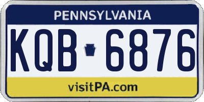 PA license plate KQB6876