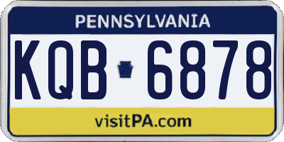 PA license plate KQB6878