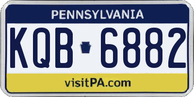 PA license plate KQB6882