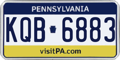 PA license plate KQB6883