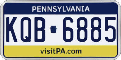 PA license plate KQB6885