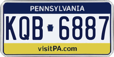 PA license plate KQB6887
