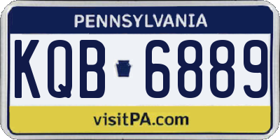 PA license plate KQB6889