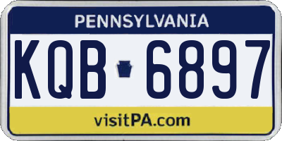 PA license plate KQB6897