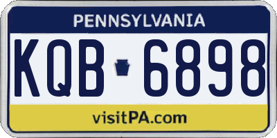 PA license plate KQB6898