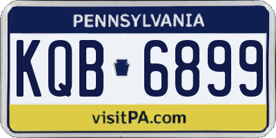 PA license plate KQB6899