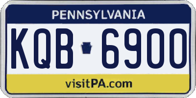 PA license plate KQB6900