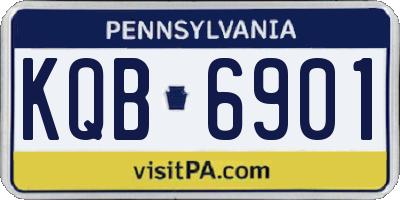 PA license plate KQB6901