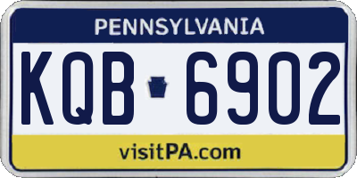PA license plate KQB6902