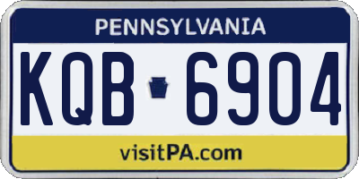 PA license plate KQB6904