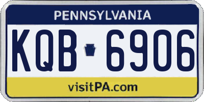 PA license plate KQB6906