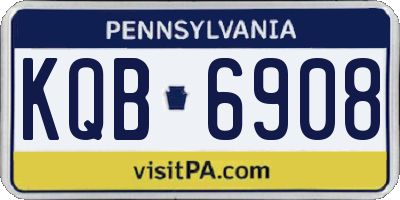 PA license plate KQB6908