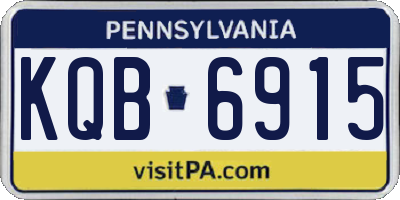 PA license plate KQB6915