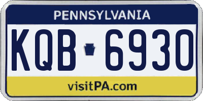 PA license plate KQB6930