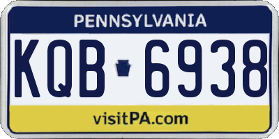 PA license plate KQB6938