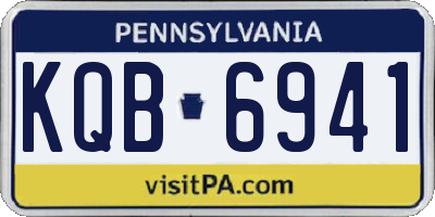 PA license plate KQB6941