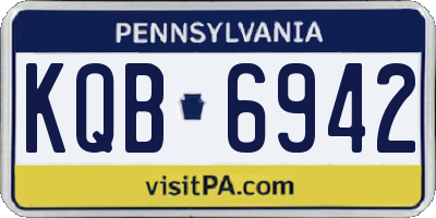 PA license plate KQB6942