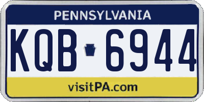 PA license plate KQB6944