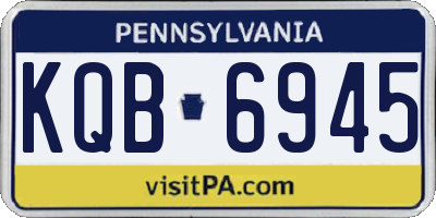 PA license plate KQB6945